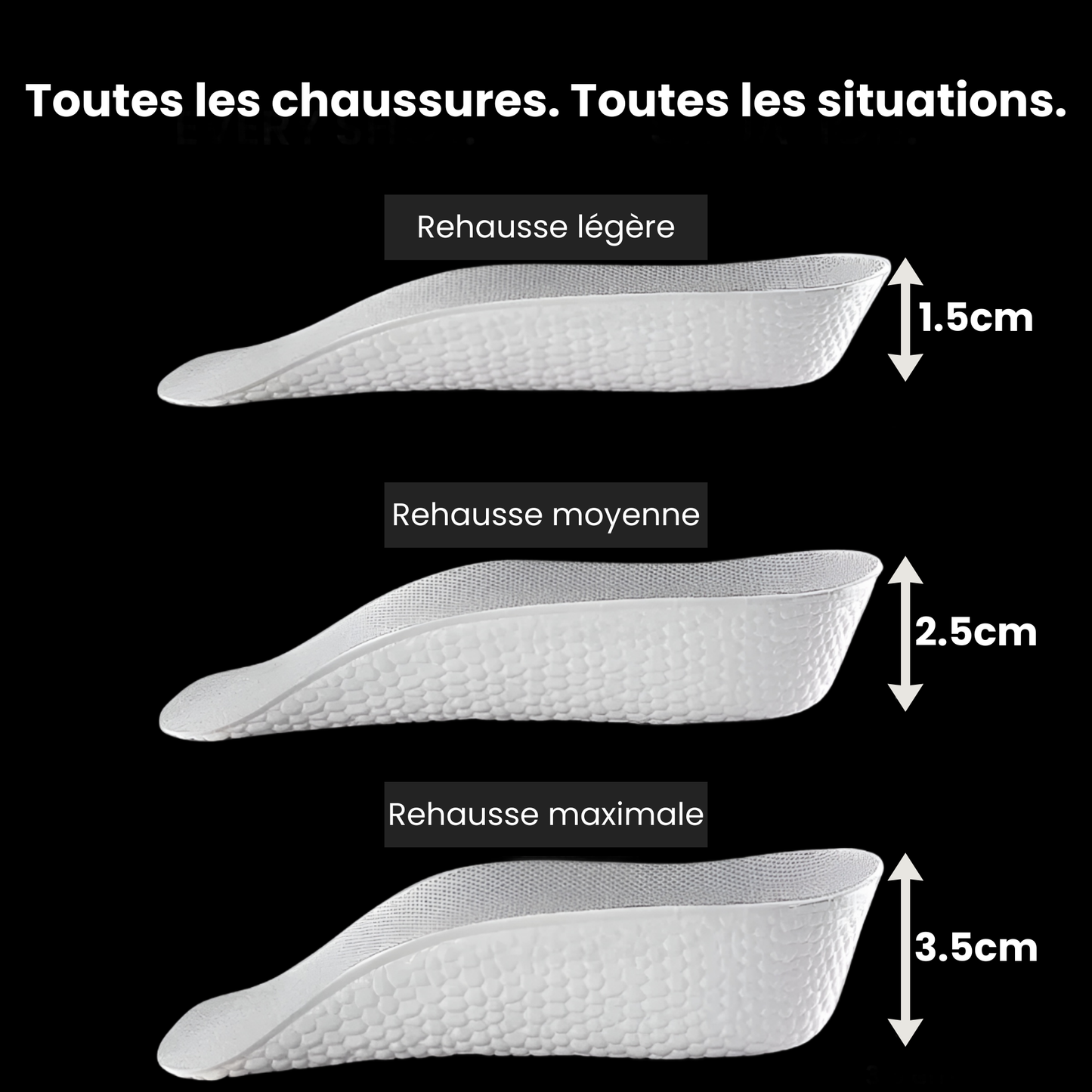 ConfidentMen™ - Semelles rehaussantes